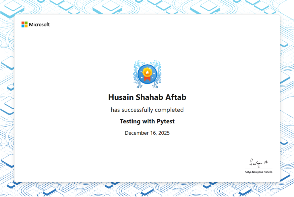 MS Testing with Pytest